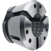 Clamping head SK65 with longitudinal and transverse grooves, round 29.0mm