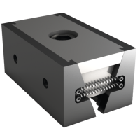 Wedge clamp 120 mm wide, 54 mm high, clamping surface: smooth