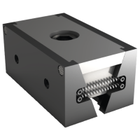 Wedge clamp 120 mm wide 54 mm high, clamping surface: smooth w. Carbide gripper