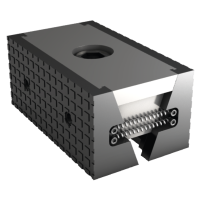 Клиновий затискач шириною 120 мм, висотою 54 мм, затискна поверхня: квадратна