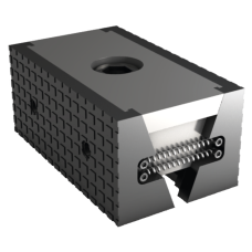 Wedge clamp 120 mm wide 54 mm high, clamping surface: squared