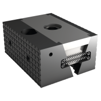 Клиновий затискач з фіксованою губкою, шириною 120 мм, висотою 54 мм, квадратної форми