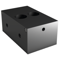 Fixed jaw 120 mm wide 54 mm high, clamping surface: smooth with carbide gripper