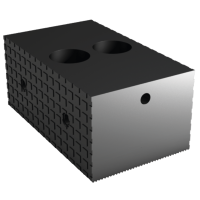 Fixed jaw 120 mm wide 54 mm high, clamping surface: squared