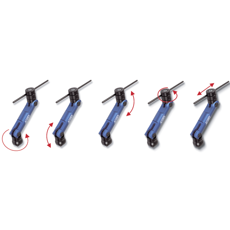 Workpiece stop, adjustable, with T-slot nut (12+14mm)