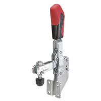 Vertical clamp, model 1 with open supporting arm and angled base