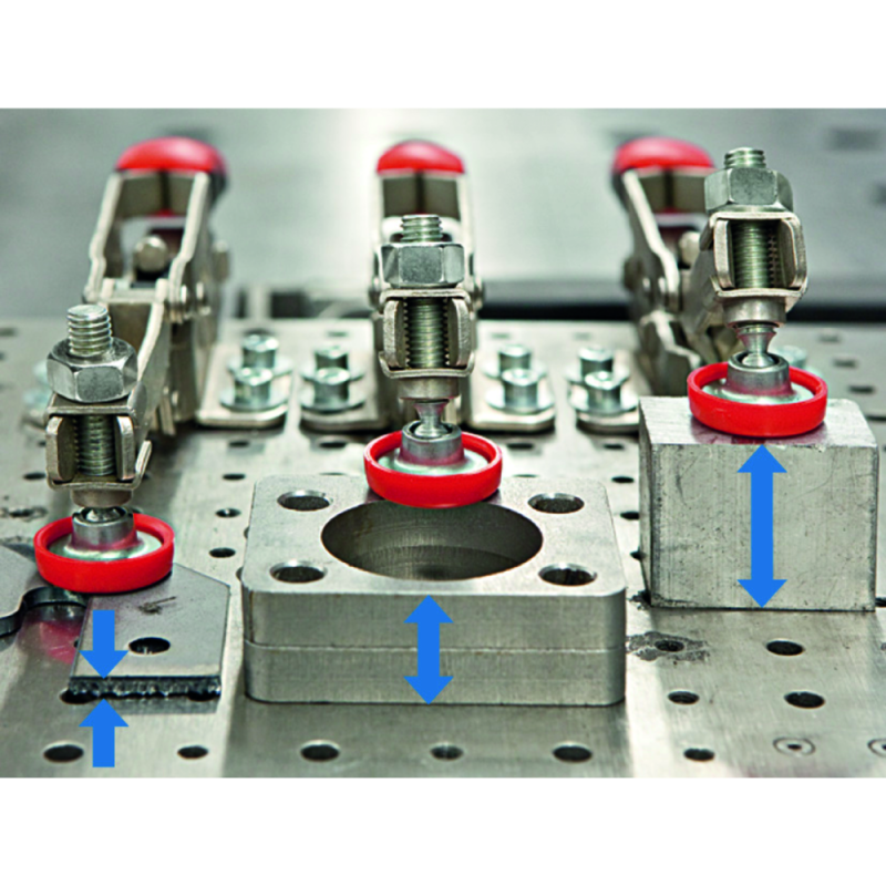 Horizontal clamp with open arm and horizontal base plate 60mm clamping height