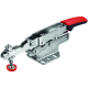 Horizontal clamp with open arm and horizontal base plate 60mm clamping height