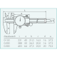 Dial calliper gauge 200mm (0.01mm) with thumb roller
