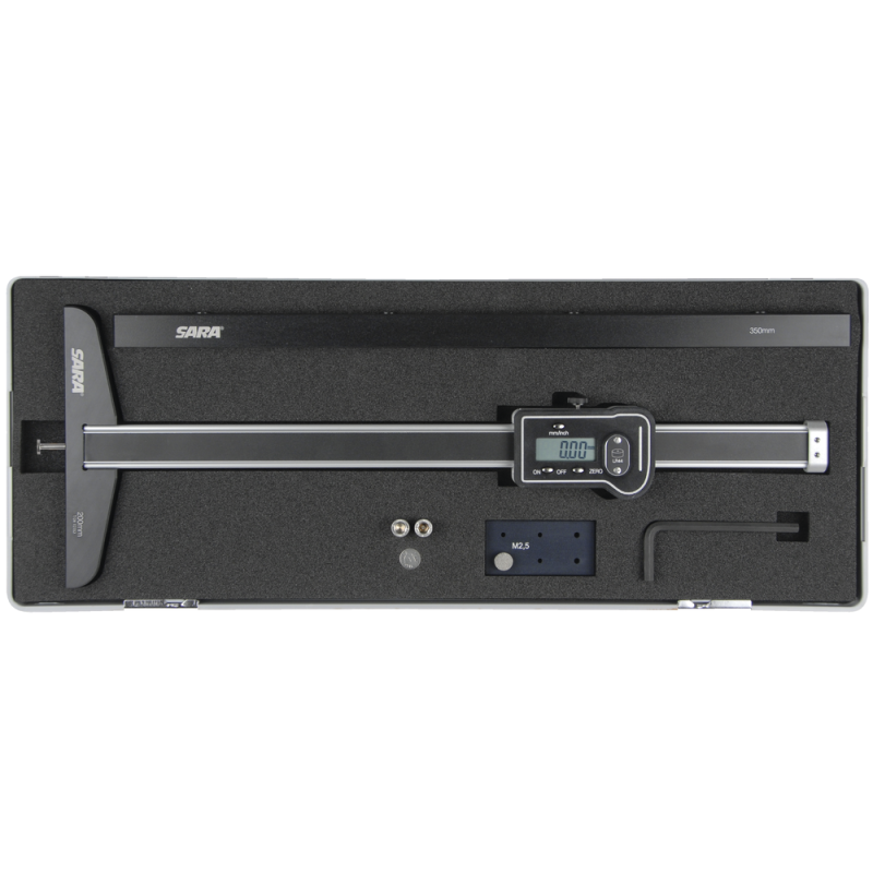 Depth gauge, digital 950mm (0.01mm) with replaceable measuring inserts