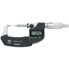 Digital outside micrometer 0-25mm (0.001mm) IP65, with contact elements 30°