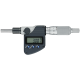 Micrometer head, digital 0-25mm (0.001mm) IP65 flat, carbide-tipped, 12mm