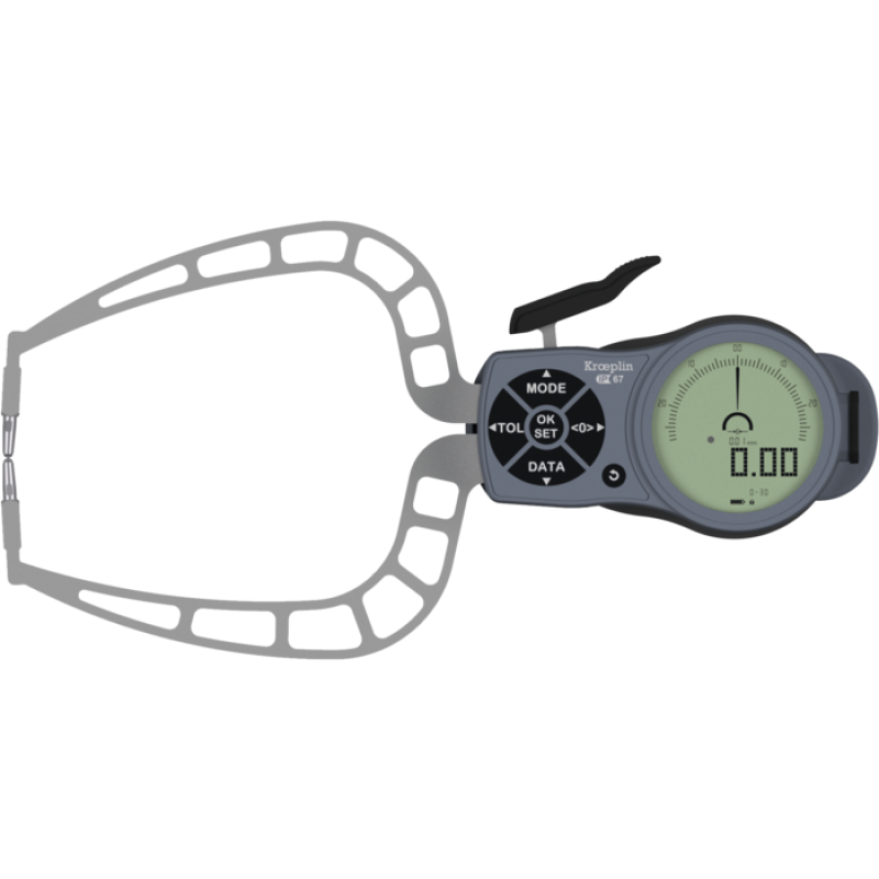 Ext. fast display call. 0-30mm (0.01mm) dig. IP67 measures. depth 115mm C ball Ø3mm