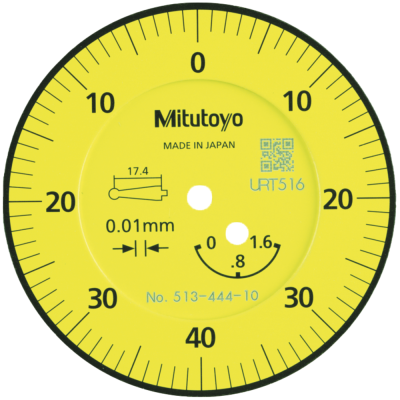 Lever dial indicator 1.6 mm (0.01 mm) scale 0-40-0, external ring 39 mm inclined
