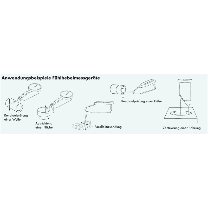 Lever dial indicator 0.6 mm (0.002 mm) scale 0-100-0, external ring 39 mm