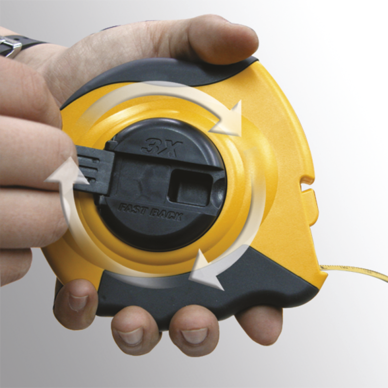 Spring tape measure 20m EC Class II tape width 10mm, type FastBack
