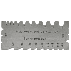 Combined lathe tool and threading tool gauge 90x40mm trapezoidal