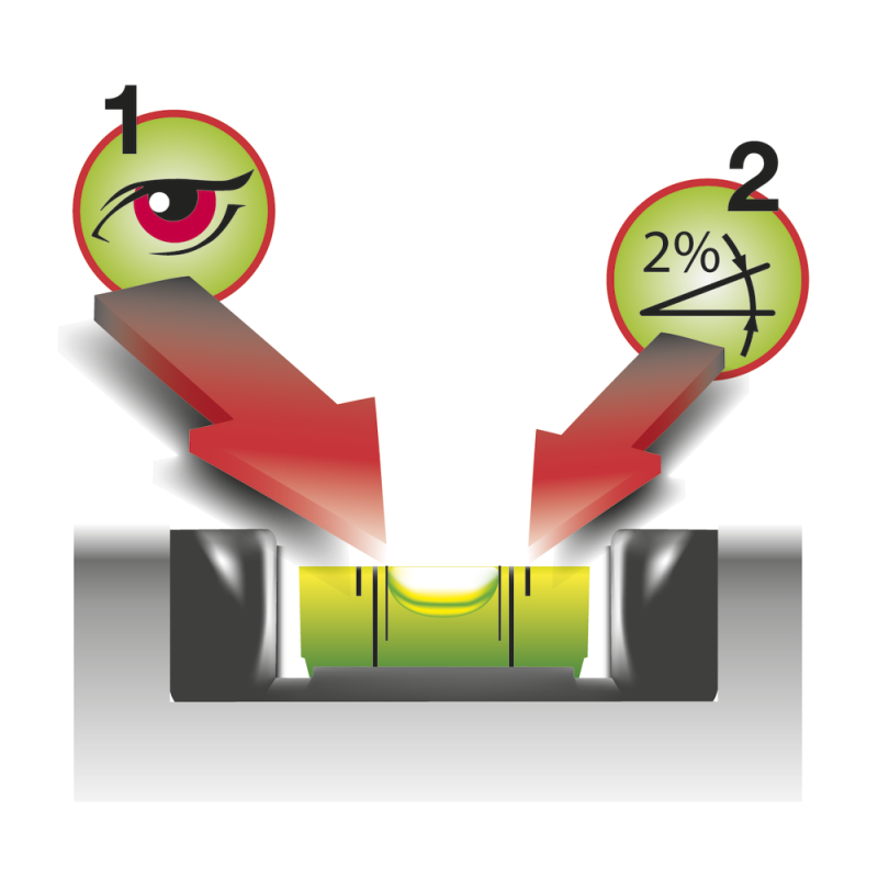 Spirit level 400mm lightweight metal with magnetic base