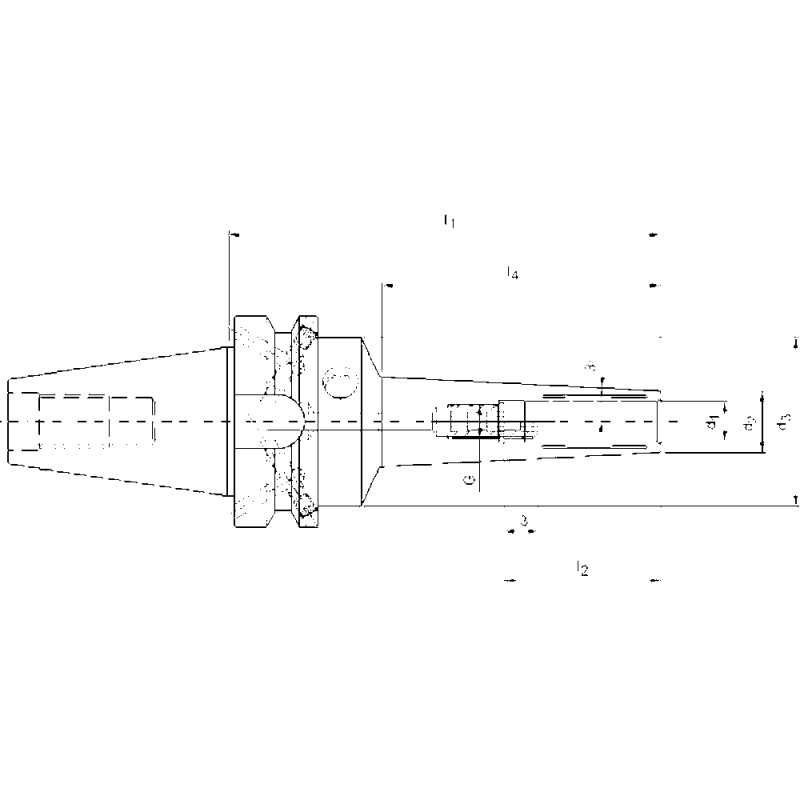 Hydraulic expansion chuck 3° ISO 7388-2 (JIS B6339), 6mm A=120mm ultra-slim