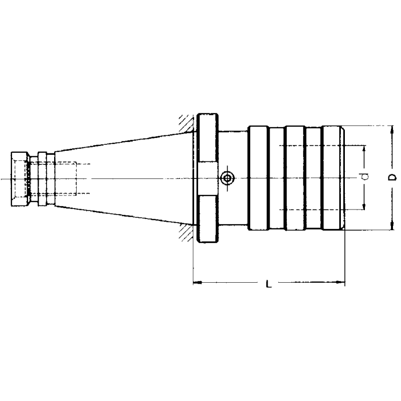 Thread cutting quick-change chuck DIN2080 SK40, M3-M12 A=59mm