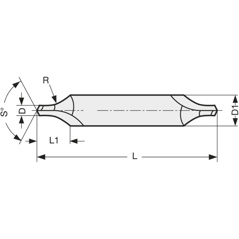 Центрувальне кільцеве свердло DIN333 HSS тип R 1 мм