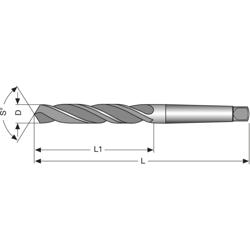 Twist drill HSS WN 130° TLP 12mm MK1 series 0