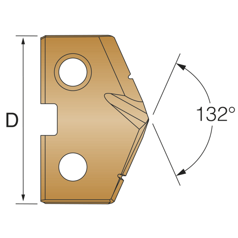 Cutting insert TA Pro series 2; Ø32.00mm TiAlN (cast iron)