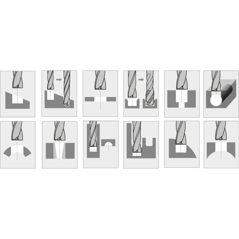 Flat drill, solid carbide 180° ADF-2D 2.76 mm