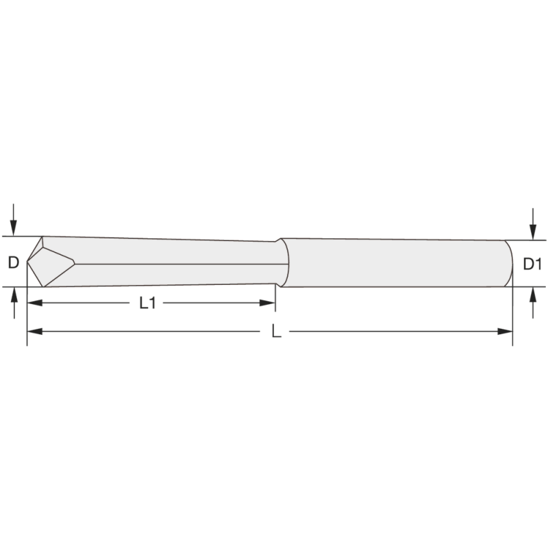 Solid carbide tap drill 10.2mm TIN (for M12)