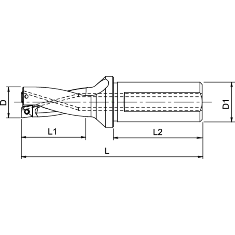 Indexable flat drill PDZ 3xD 21mm