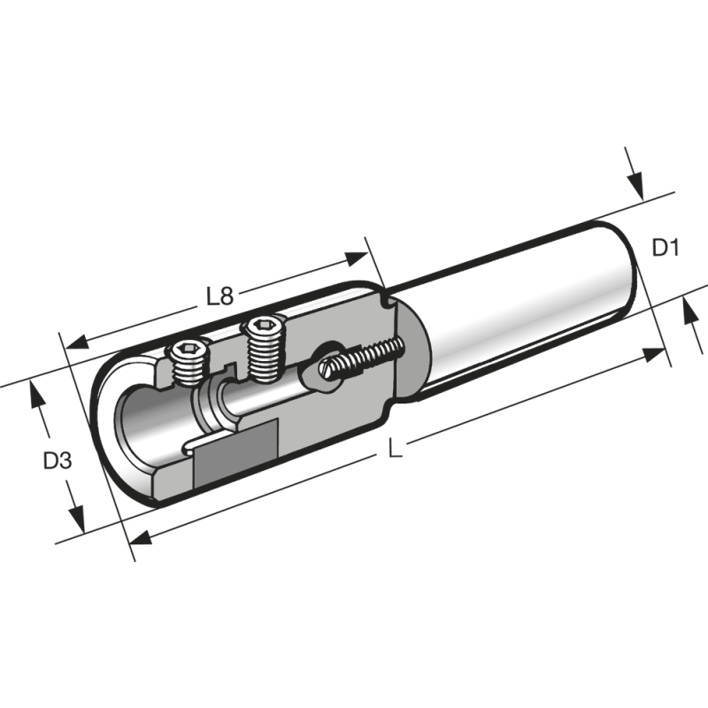 Combination counterbore holder model 0A shank 10x50mm (counters. range 7-16.5mm)