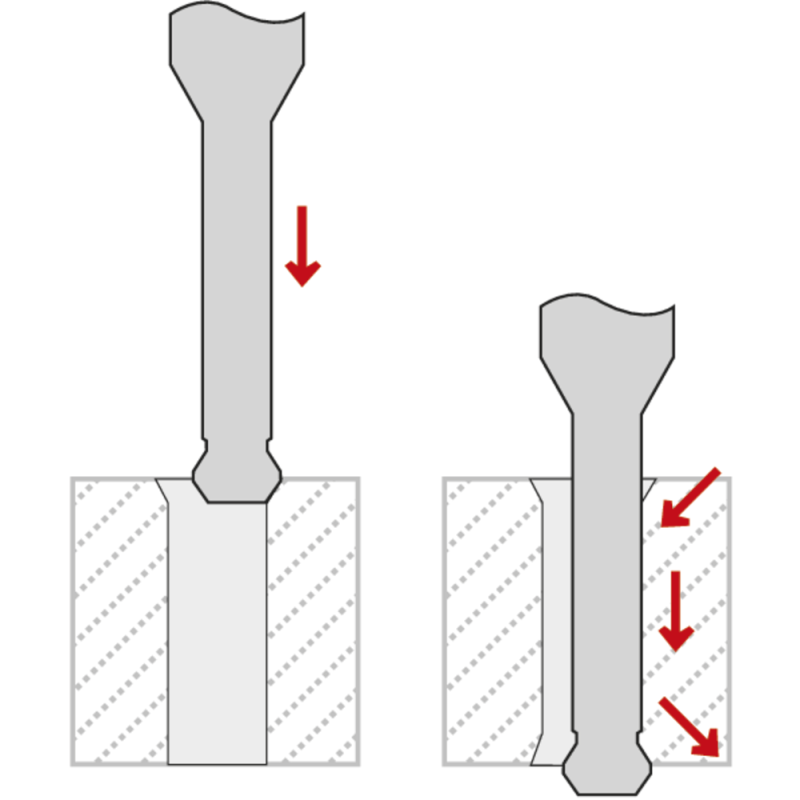 Solid carbide forward and reverse deburring tool 90°, 1.5mm short TiAlN
