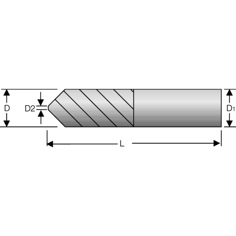 Deburring tool SC 90° sim. to DIN6527 6 mm Z=4 HA TiAlN