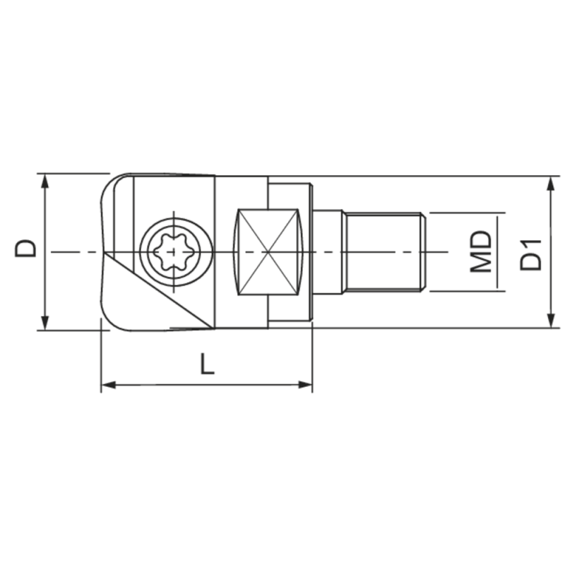 Screw-in torus cutter PFR-R300SF16