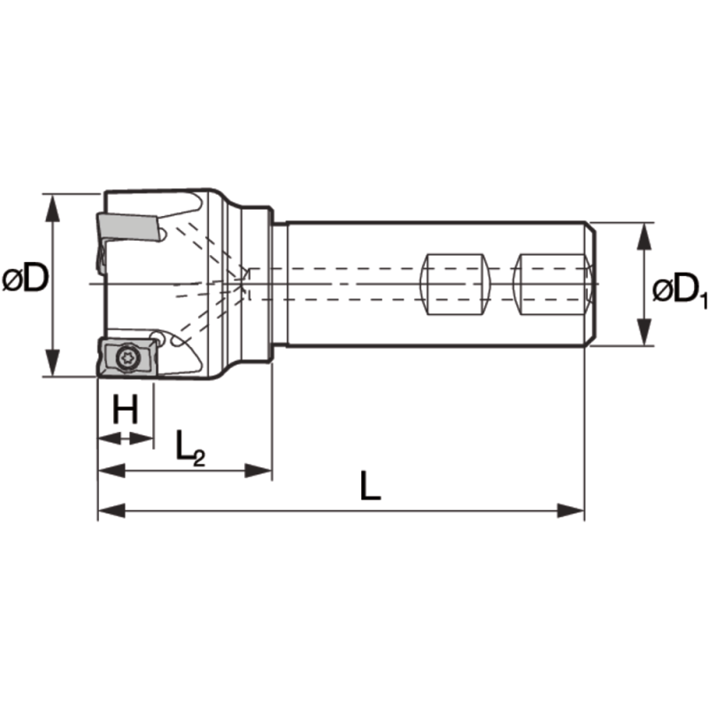 Кінцева фреза 4-10-POWER 20x100 мм, D1=20 мм, для 3 II LN.X100605
