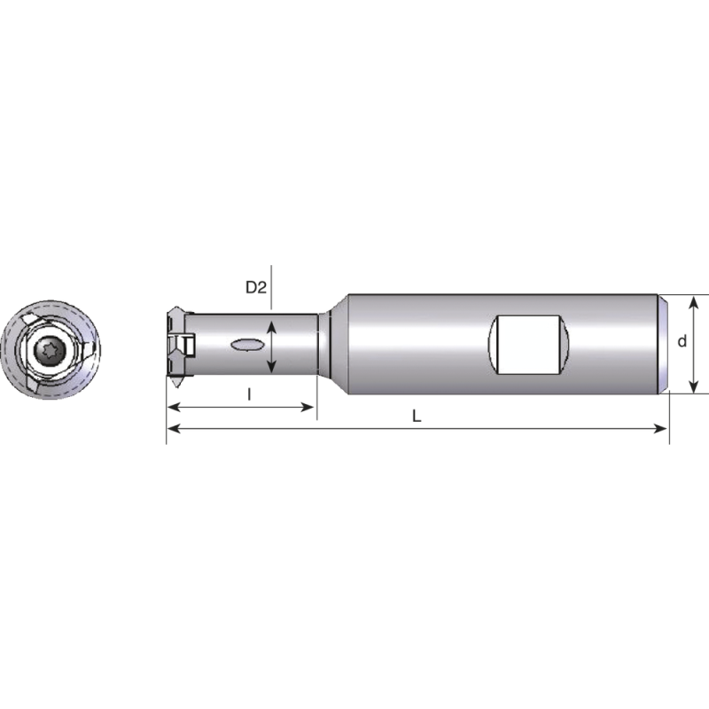 Фреза SRC 2535H DIN6535HA 25x100 мм з IC (розмір пластини 35 мм)