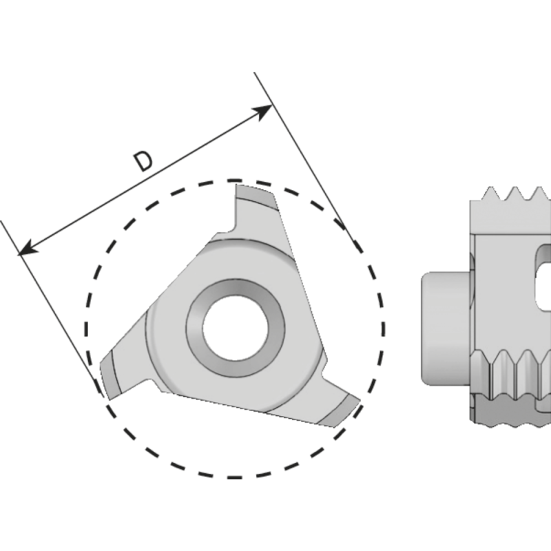 Cutting insert C18 I 18 UN full profile (insert size 18mm) AMT7