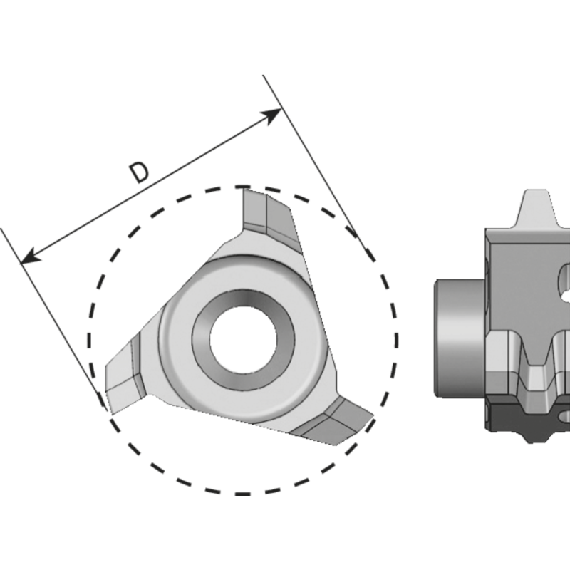 Cutting insert C25 I 6 TR trapezoid (insert size 25mm) AMT7