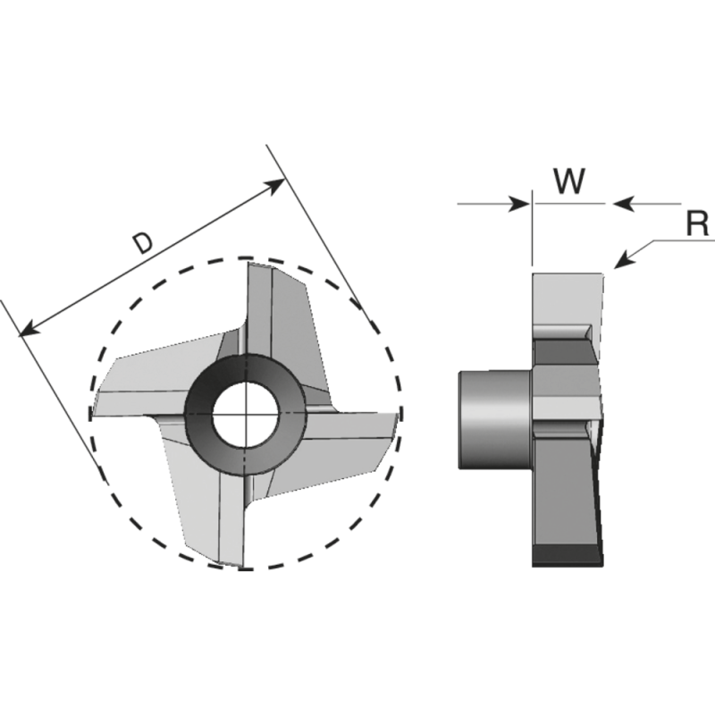 Cutting insert C25 FR 0.2 for plunge milling 25.0mm (insert size 25mm) AMT7