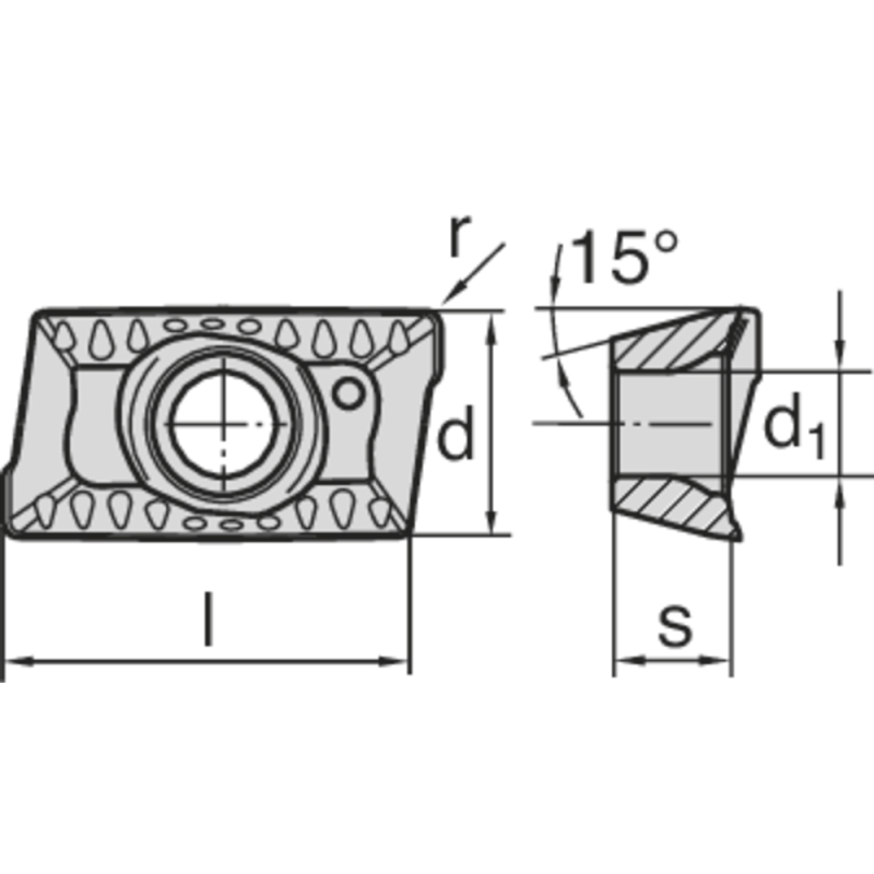 Фрезерна пластина ADKX 090308-SR-TR HC4540