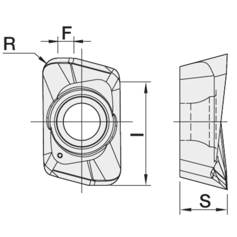 Indexable cutting insert XPET 170608 PDSR-MP PH5740