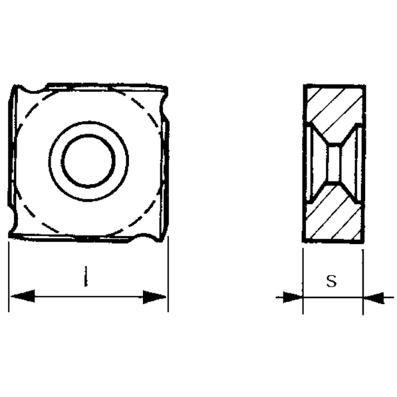 Milling insert SNHX 1102 HW4415 (ISO N/K) uncoated, ground