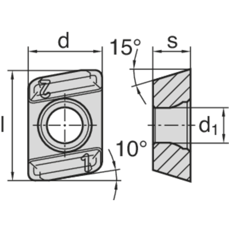 Indexable cutting insert XDMT 0903-ER HC4640