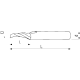 Single-blade end milling cutter 30° short HSS-E 4mm Z=1 HA