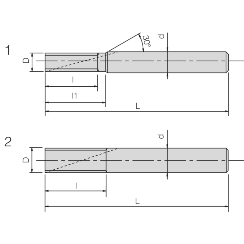 1-cut thread milling cutter AT-1 Ø 13.7 Stg. 1