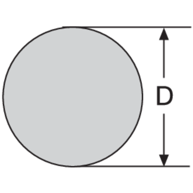 Carbide turning tool DIN4974/ISO9 (shank round) 8mm P25/P30 right