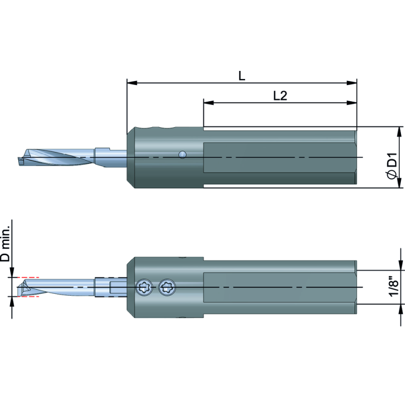 Clamp mounting 670.DT20 20x60mm (cutting insert DT 7mm) IC