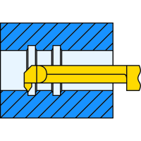Cutting insert R060.5-15 intern. turn. & chamfering 5mm L1=15 Dmin=5.0mm HC8615