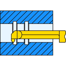 Ріжуча пластина L060.5-15 для внутрішнього точіння та зняття фаски 5 мм L1=15 Dmin=5.0 мм HC8615