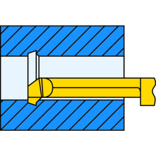 Ріжуча пластина L070.5-15 для внутрішнього пазу та зняття фаски 5 мм L1=15 Dmin=5.0 мм HC8615